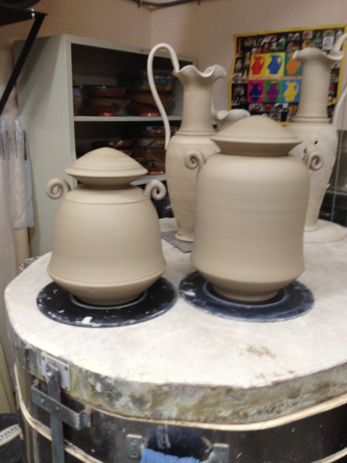 2/3/15 working to fill the glaze kiln