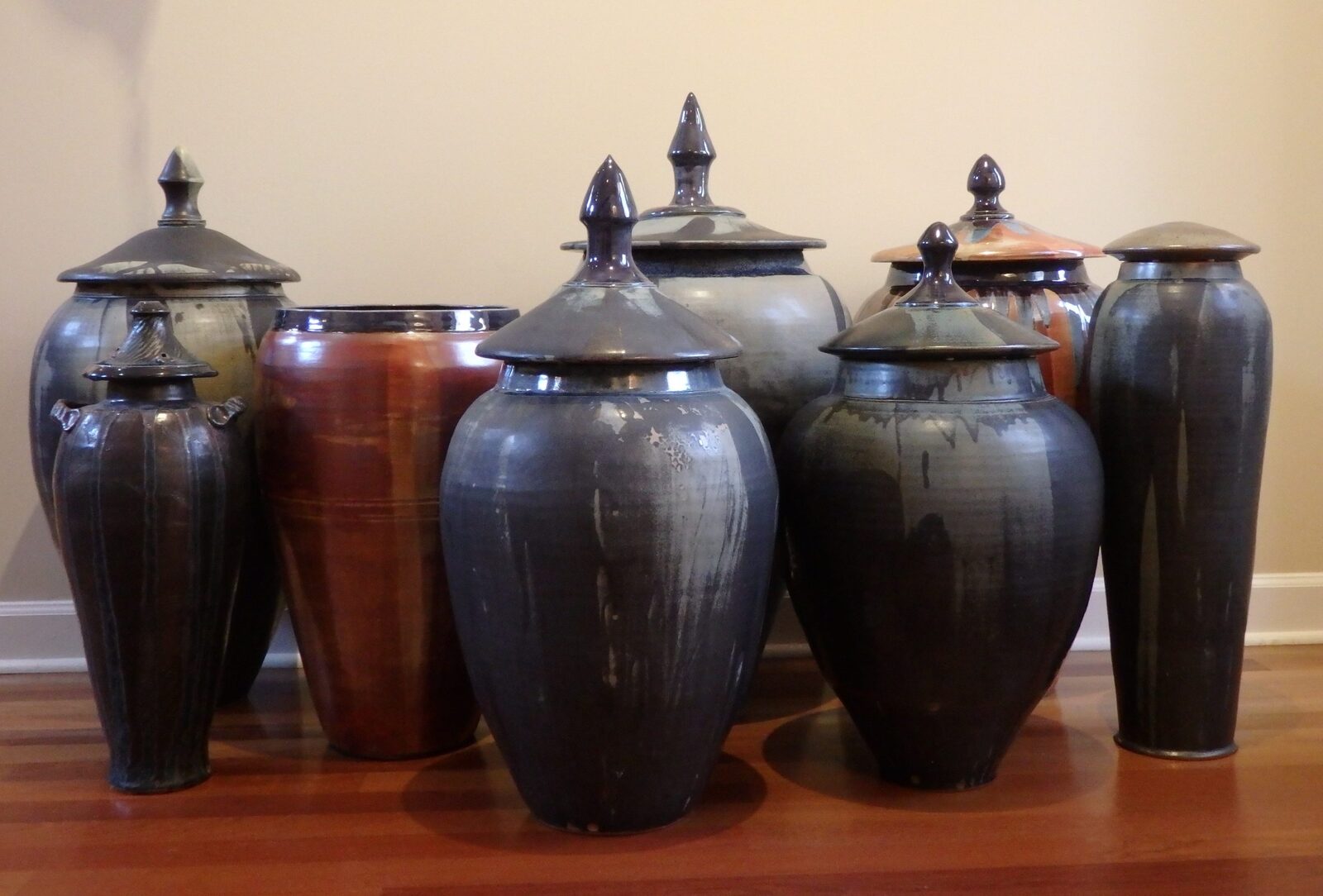 A current selection of large jars January 2024