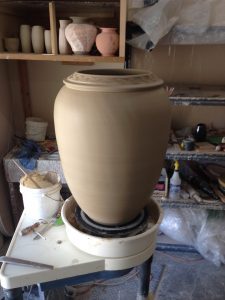 A fun days work over 2 days 26" tall and 19" wide @ 60 lbs. of clay