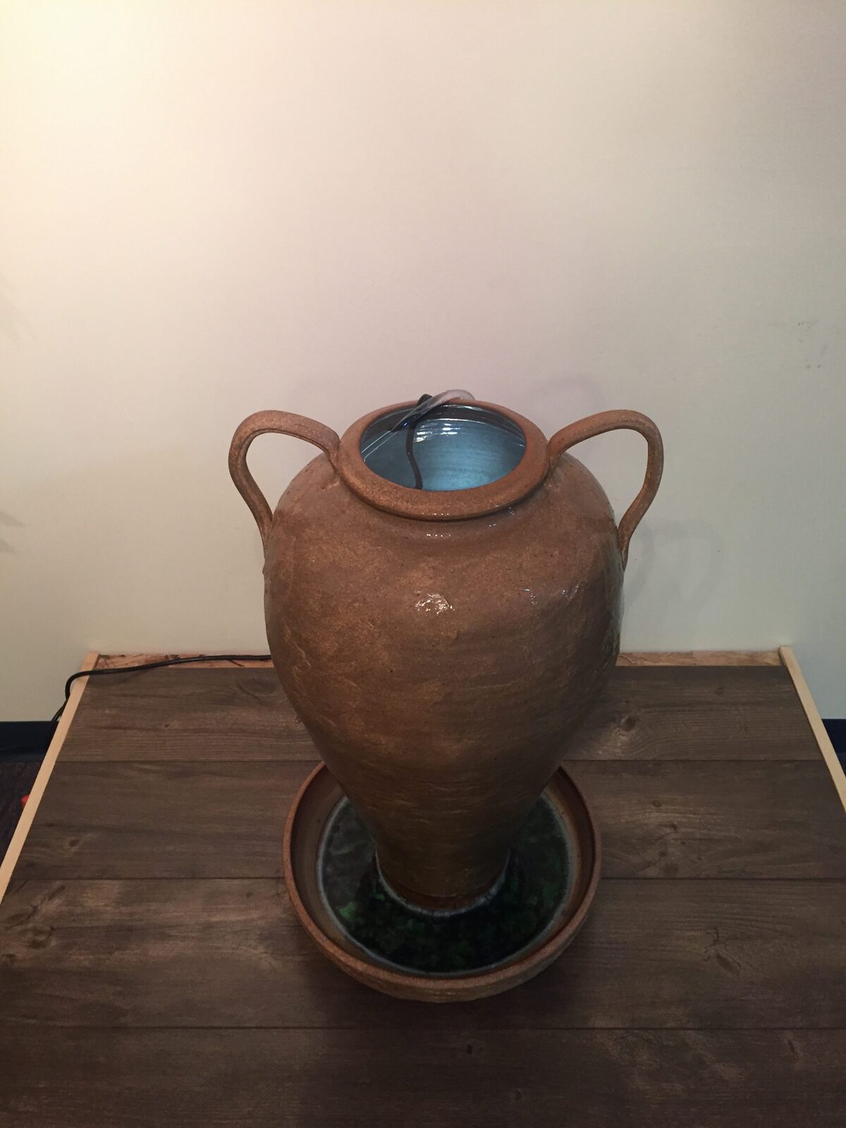 this is a biblical era looking water jar with catch basin that I made for a pastor friend