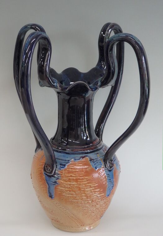 Item #319 Vase with handles 15"x 11 1/2"