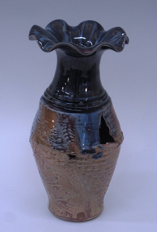 Item # 240 11.5" x 5.5" Torn Vase