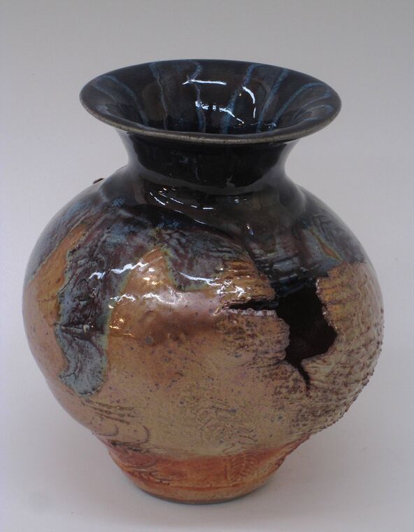 Item # 242 7" x 7" Split and Torn Vase