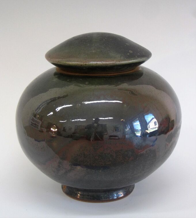 Item # 277 Lidded Jar 9'x 8 1/2"