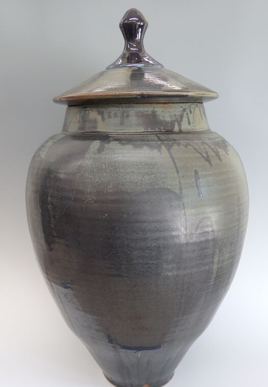 Item # 291 Large Lidded Jar 27 1/2" x 15"