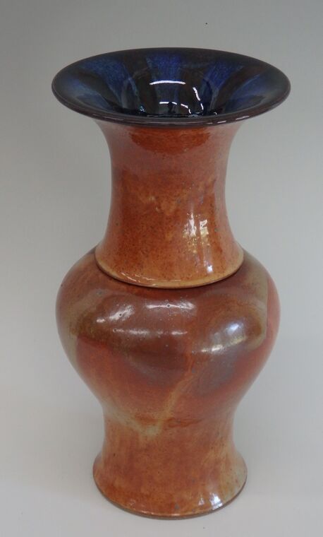 Item # 305 Shino Lidded Vase 11" x 5 1/2"