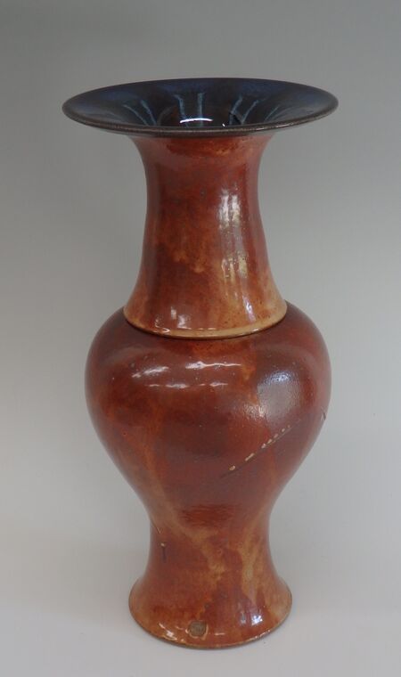 Item # 307 Shino Lidded Vase 13 1/2" x 6"
