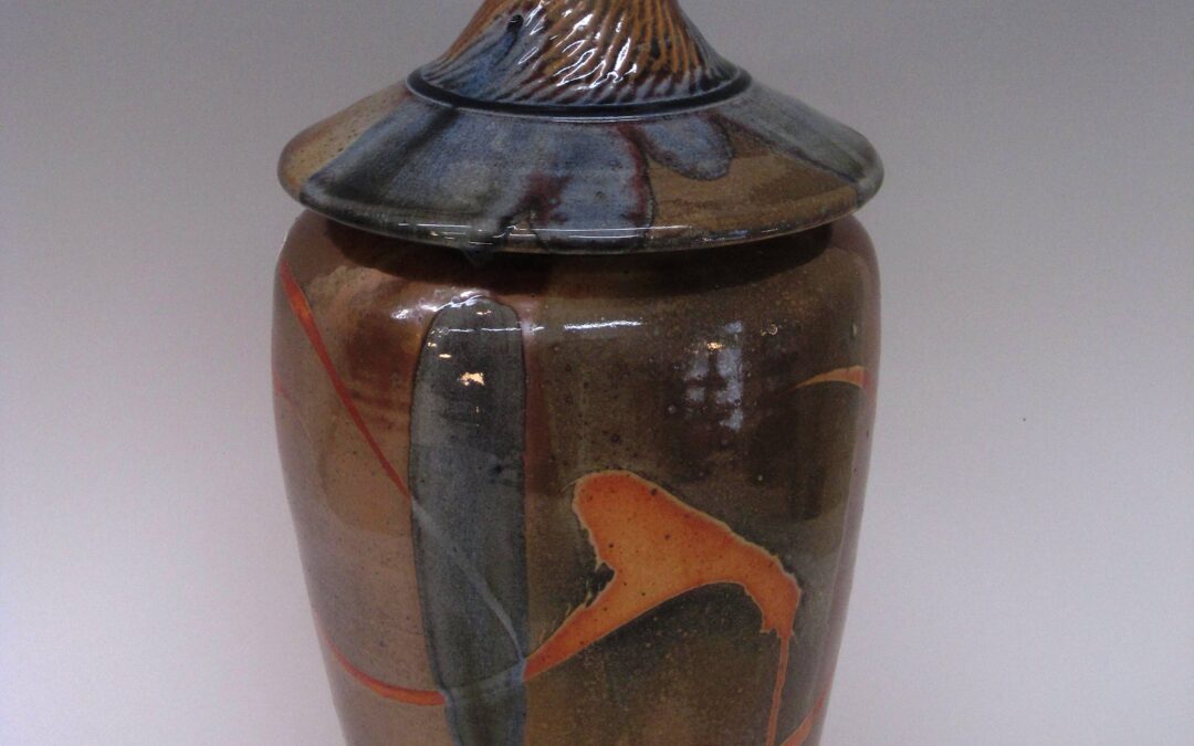 item # 225   17" x 8.5"  Olive Jar