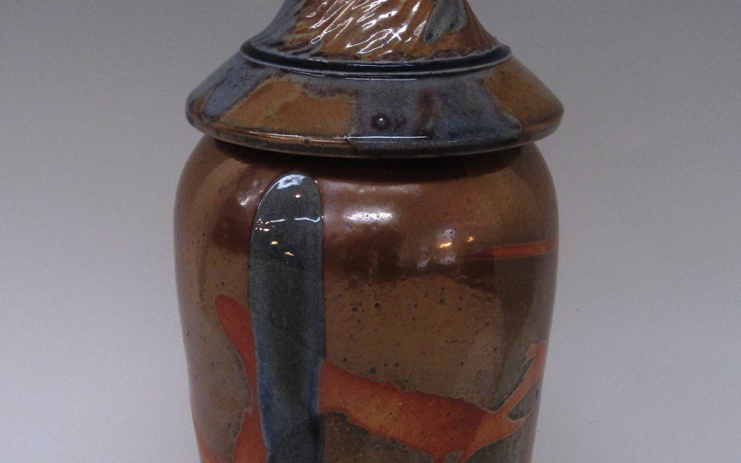 item #227  13" x 6"  Olive Jar