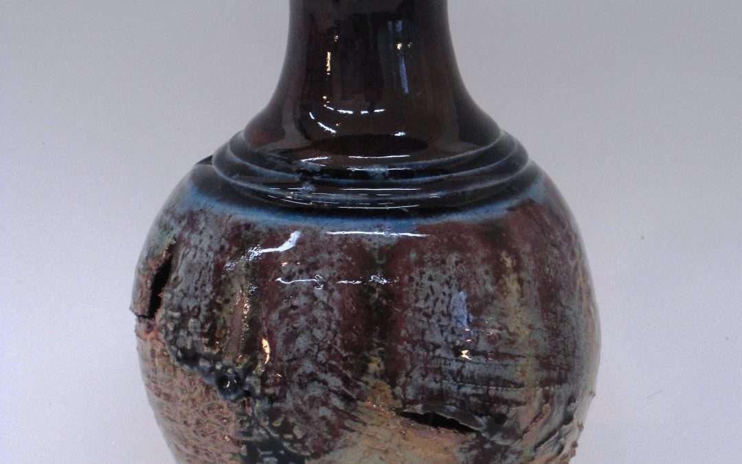 item # 238   10" x 5"  Torn Vase