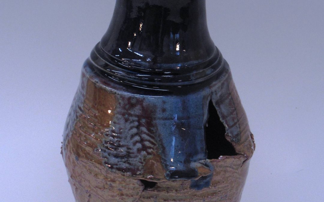 item # 240  11.5" x 5.5"  Torn Vase