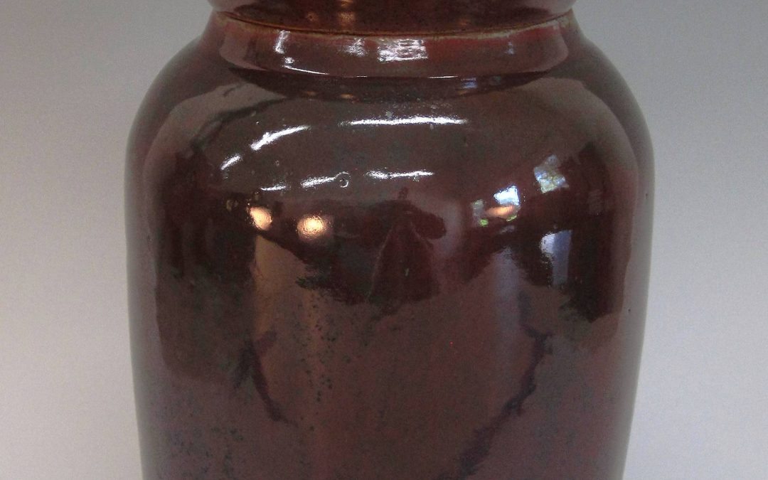 item # 228  12" x 7"  Olive Jar