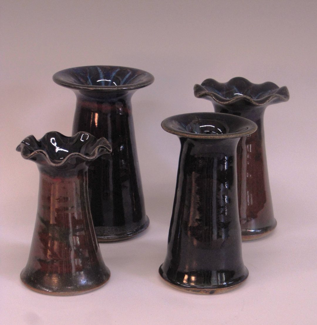 Assorted Small Vases 5" to 6" Tall