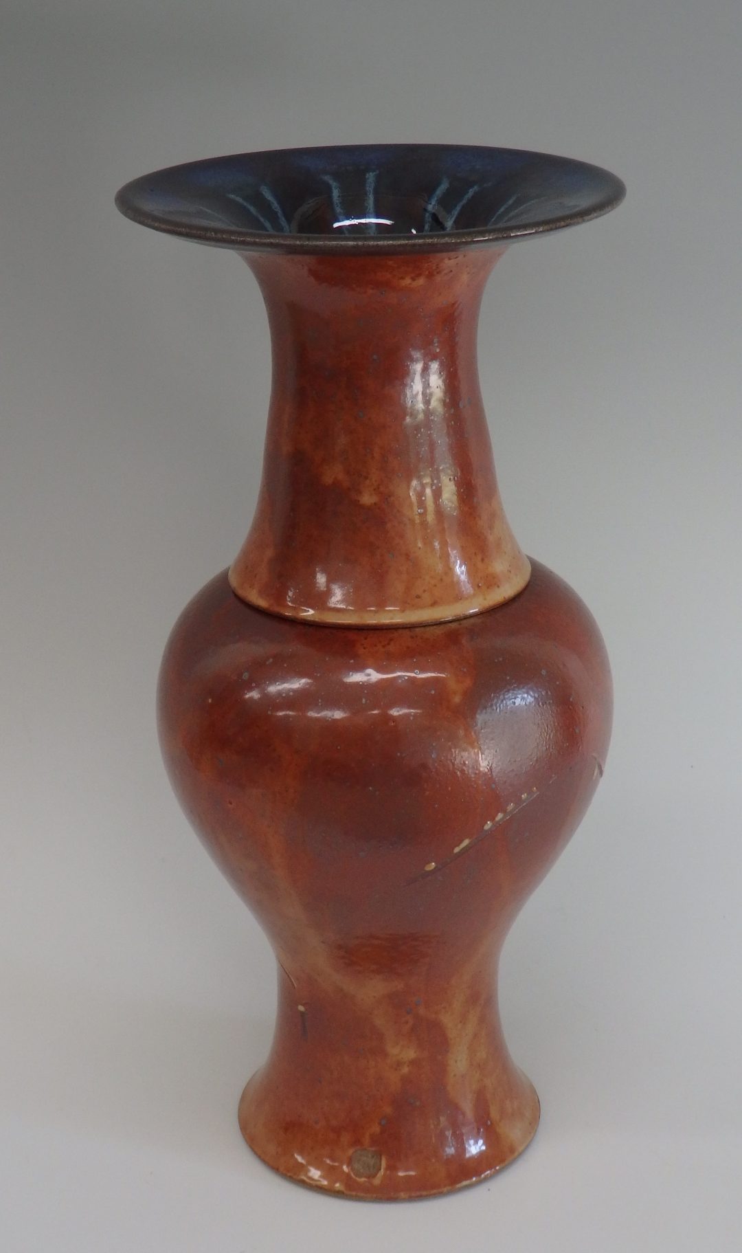 Item # 307  Shino Lidded Vase  13 1/2" x 6"   $175