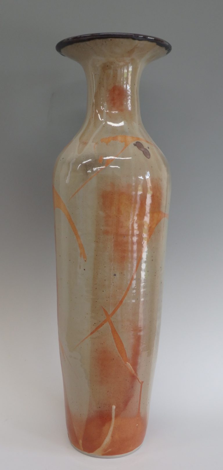Item 312 Tall Vase 25"x7 1/2" 475 Ralph Mello Pottery