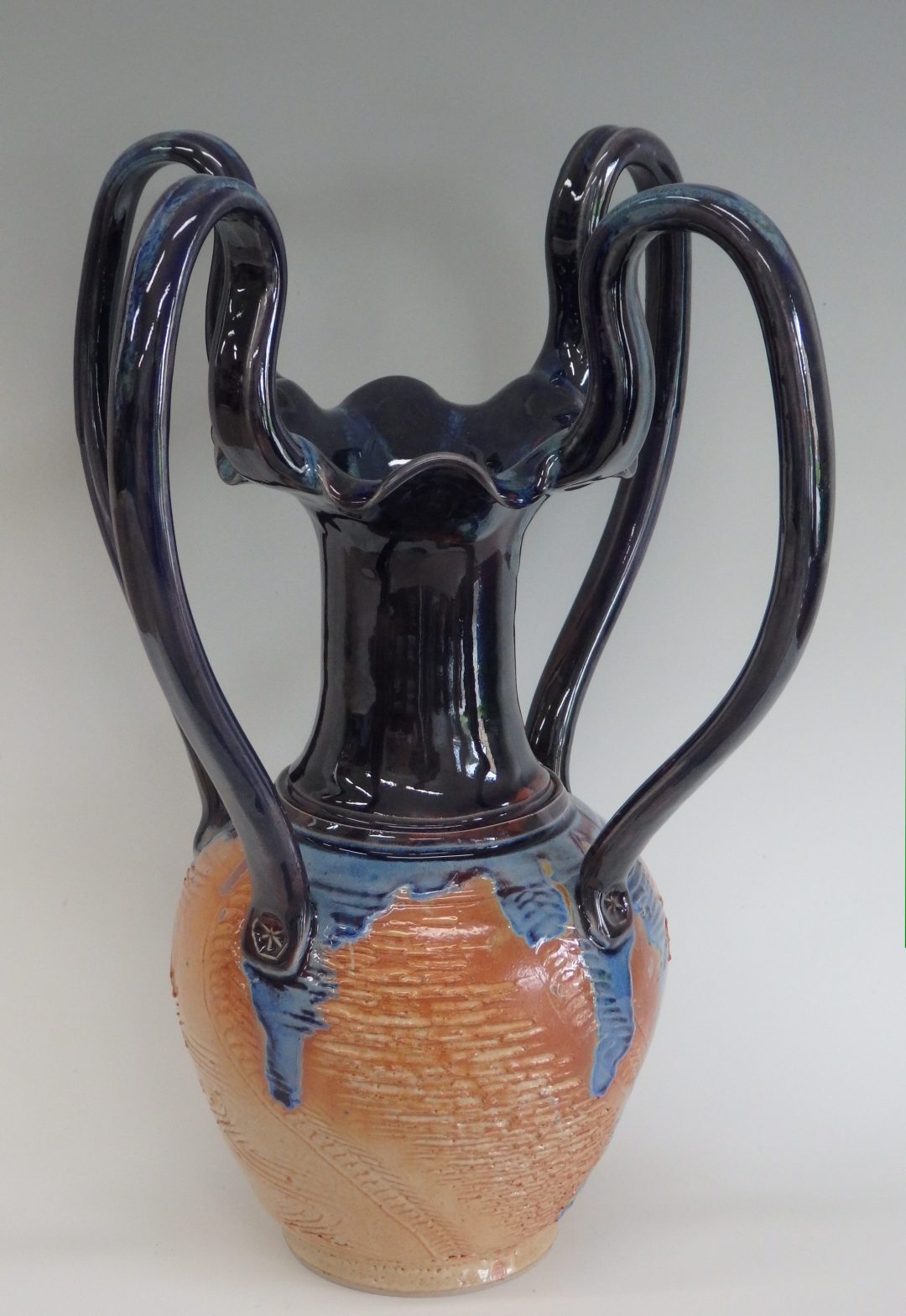 Item #319  Vase with handles 15"x 11 1/2"   $225