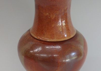 Item # 305  Shino Lidded Vase  11" x 5 1/2"   $125