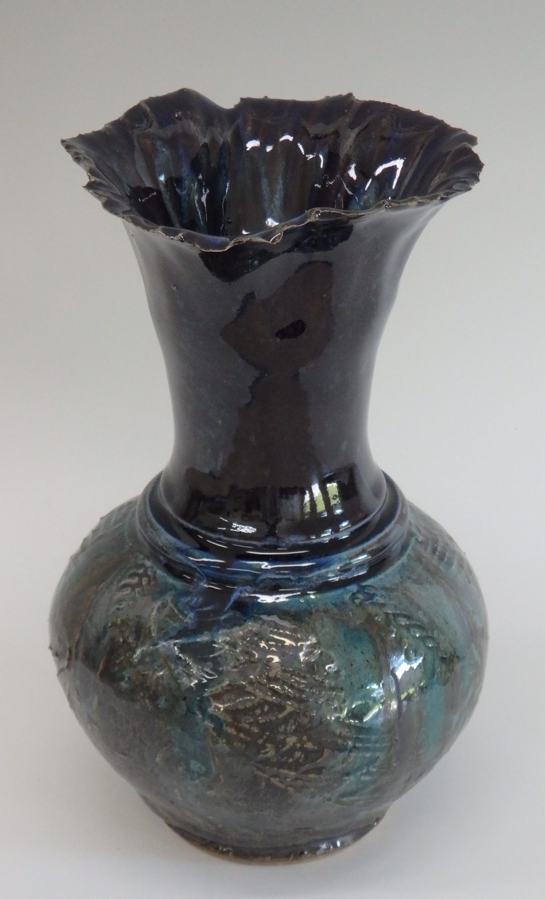 Item#306  Flared Textured Vase  11" x 6"   $95
