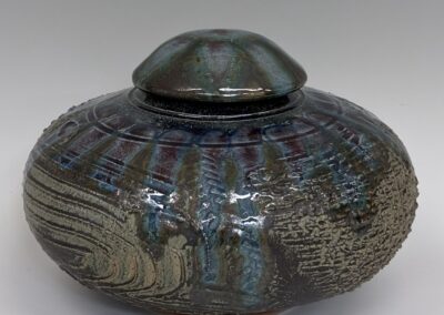 Low Wide Lidded Jar7″x10″  $245