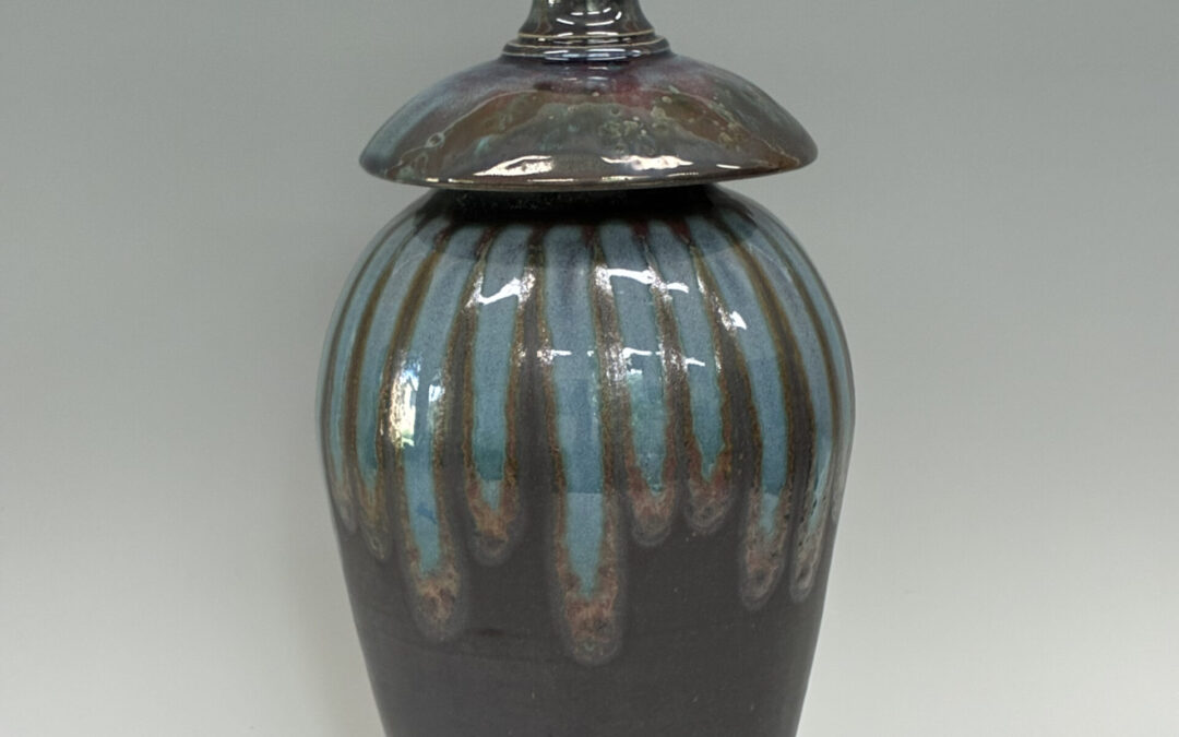 lidded Jar 19″x8″  $350